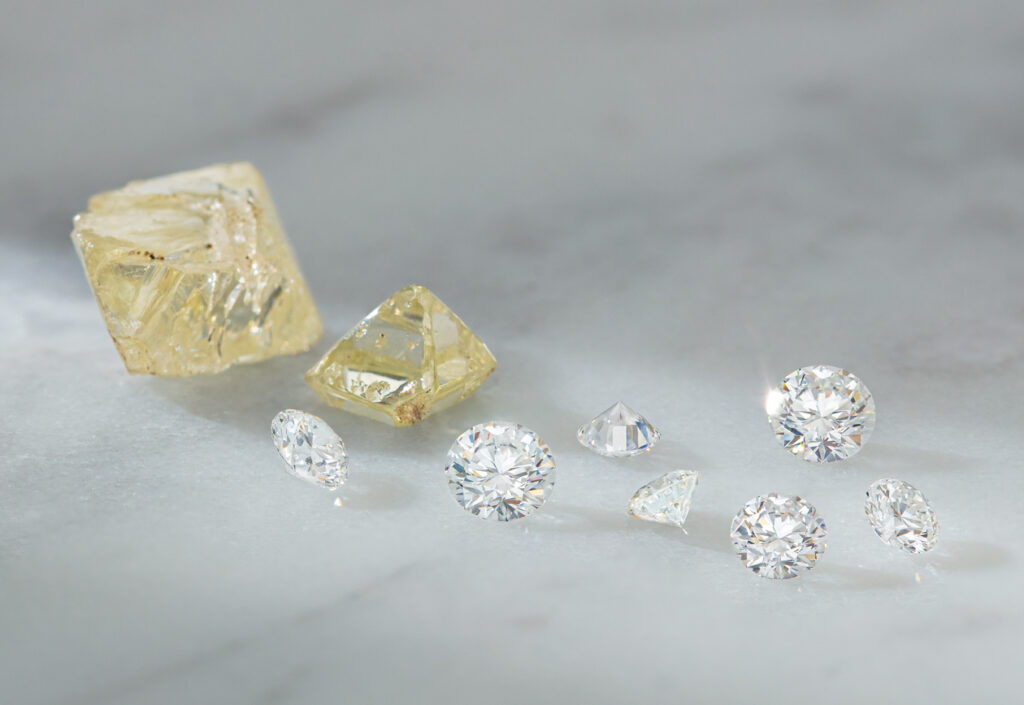 Natural cut diamonds